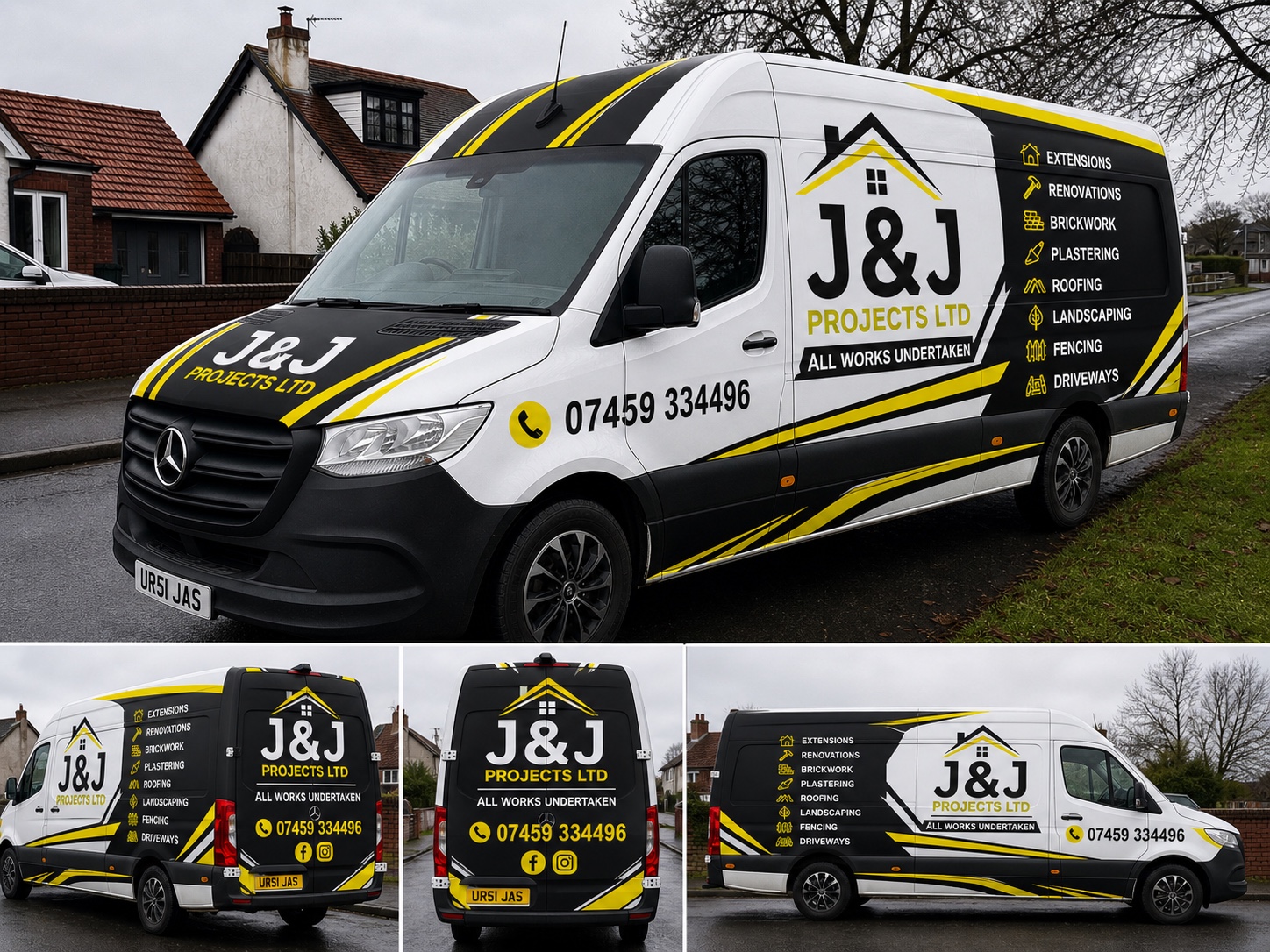 J&J Projects branded van